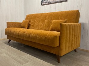 Диван Престиж-3 НПБ, велюр Sensey terracotta в Ивделе - ivdel.магазин96.com | фото