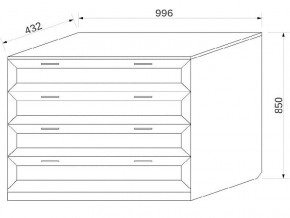 Комод с 4-мя ящиками в Ивделе - ivdel.магазин96.com | фото