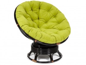 Кресло-качалка Papasan w 23/01 B с подушкой Antique brown, флок Олива в Ивделе - ivdel.магазин96.com | фото