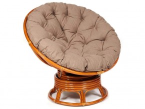 Кресло-качалка Papasan w 23/01 B с подушкой Cognac, экошерсть Коричневый в Ивделе - ivdel.магазин96.com | фото