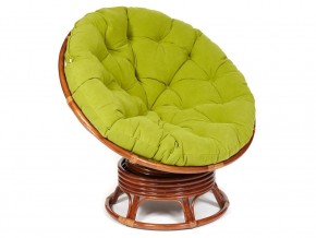 Кресло-качалка Papasan w 23/01 B с подушкой Pecan, флок Олива в Ивделе - ivdel.магазин96.com | фото