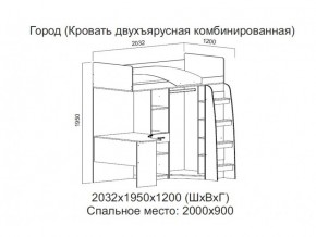 Кровать двухъярусная комбинированная в Ивделе - ivdel.магазин96.com | фото