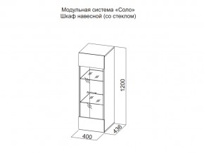 Шкаф навесной (со стеклом) в Ивделе - ivdel.магазин96.com | фото