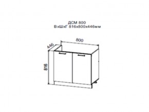 Шкаф нижний ДСМ800 под мойку в Ивделе - ivdel.магазин96.com | фото